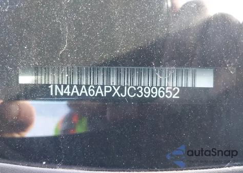 2018 Nissan Maxima 3.5 S из США, поврежденный, VIN 1N4AA6APXJC399652